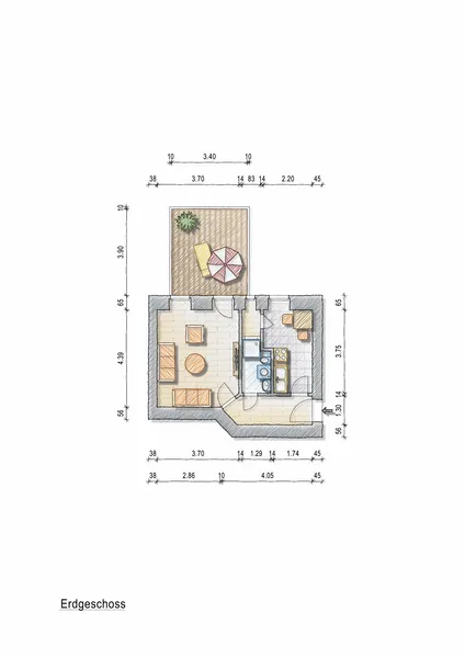 1-Zimmer-Wohnung mit Terrasse im Reuterkiez  - Sehr ruhig - ES BAD und BÖDEN — photo 1